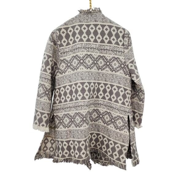 World Market Embroidered‎ Sweater Throw Afghan Style Small Cotton Fring Detail - Picture 3 of 10